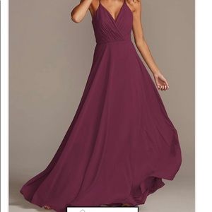 David Bridal Dress NWT Wine 14